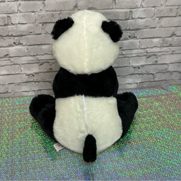 The Bear Factory PANDA BEAR Stuffed Animal Realistic Plush 2017 with Pouch 13" - Picture 4 of 12